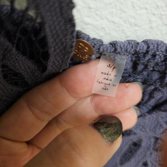 Free People S FP purple lace Adella Frilled Chemise Sexy. Flowy Flared. Delicate - Picture 4 of 14